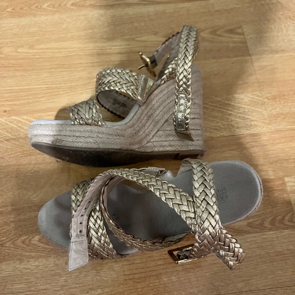FREE SHIPPING!! Michael by Michael Kors Gold Wedges